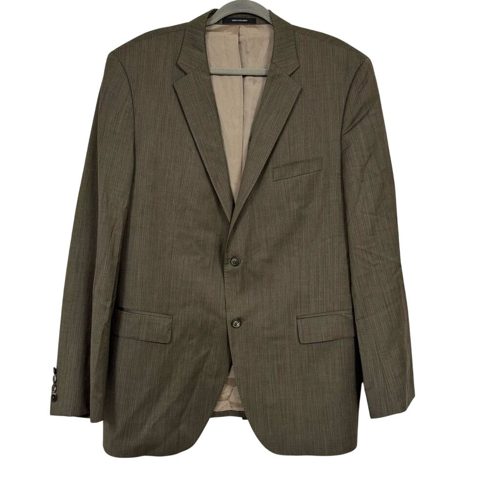 Boss Hugo Boss Brown Mens 2 Button Closure Blazer Suit Jacket Mens 46R Career